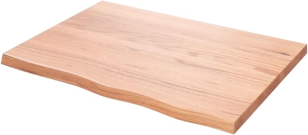Handgemaakte houten wandplank met levende rand voor extra opbergruimte