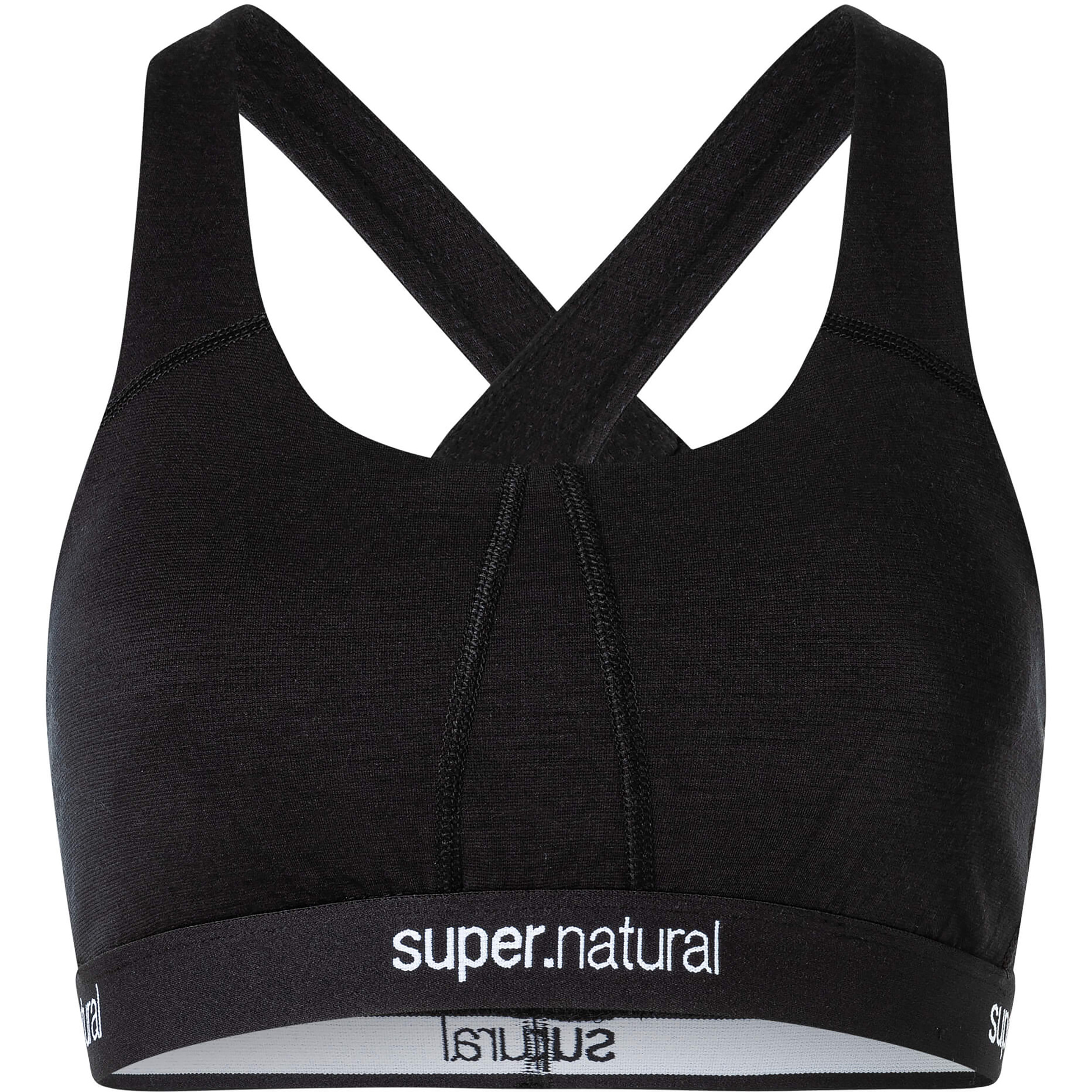 Super.Natural Feel Good Sport BH Damen Sport-BHs schwarz Größe S Hautfreundlich Merinowolle