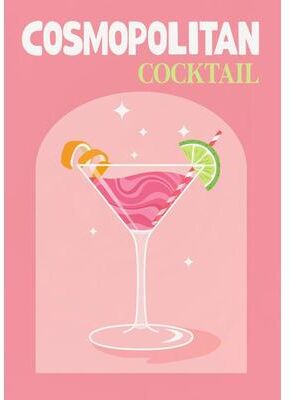 Uplift Essentials Colorful Simplicity Cocktail Posters Trendy Drink Prints & Whiskey Bar Cart Canvas Art For Modern Home Bar Decor style 8 7.9 X 11.8 In (20x30cm)