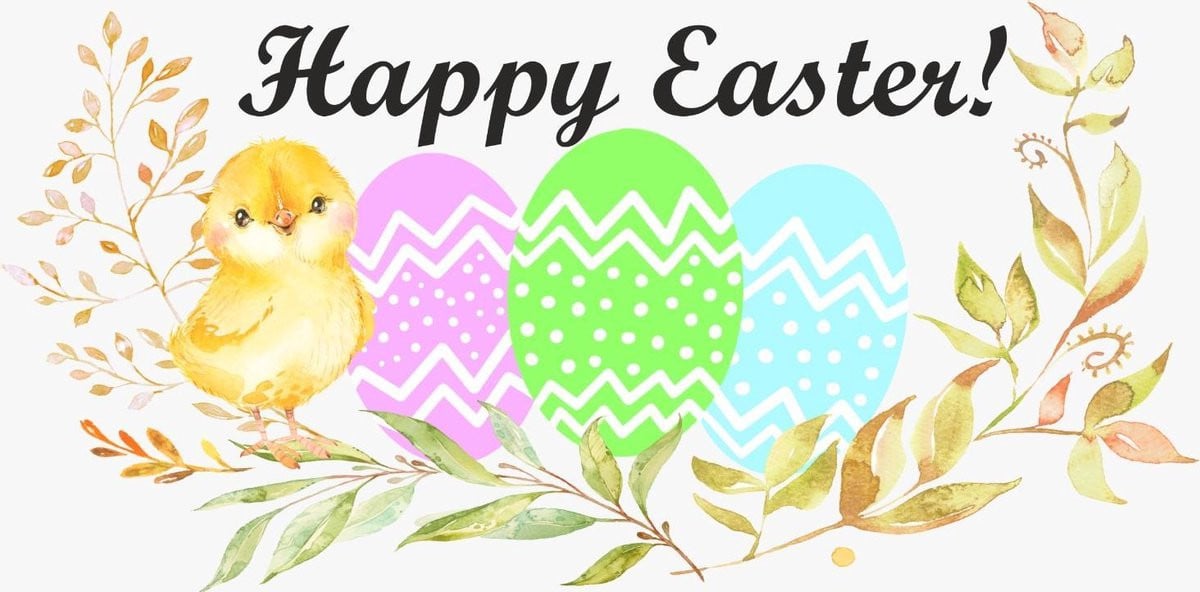 Herbruikbare Happy Easter raamsticker met paaseieren en kuikens