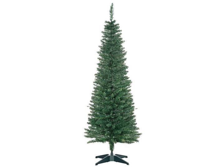 Homcom Weihnachtsbaum Christbaum Kunsttanne Tannenbaum mit Beere Metallfuß Pet, Grün, Kunststoff, 150 cm, Dekoration, Weihnachtsdekoration, Christbaum & Zubehör