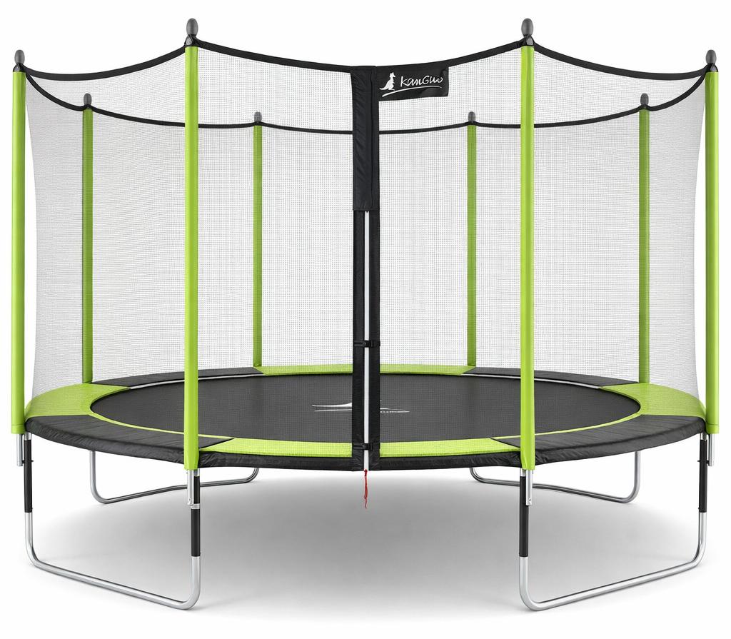 Gartentrampolin Ø 430cm + Sicherheitsnetz - JUMPI 430 - Schwarz/Grün