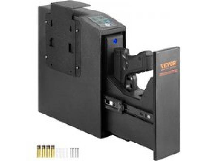 VEVOR Waffentresor Pistolentresor Wandmontiert, 1 Pistole Pistolentresor Fingerabdruck, Schlüssel oder Passwort Waffensafe Kaltgewalzter Stahl, 320 x 255 x 95 mm Waffenschrank Wandtresor