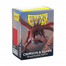 Arcane Tinmen ApS Dragon Shield - Matte ? Dual Crimson/Silver(100) - englisch 302530