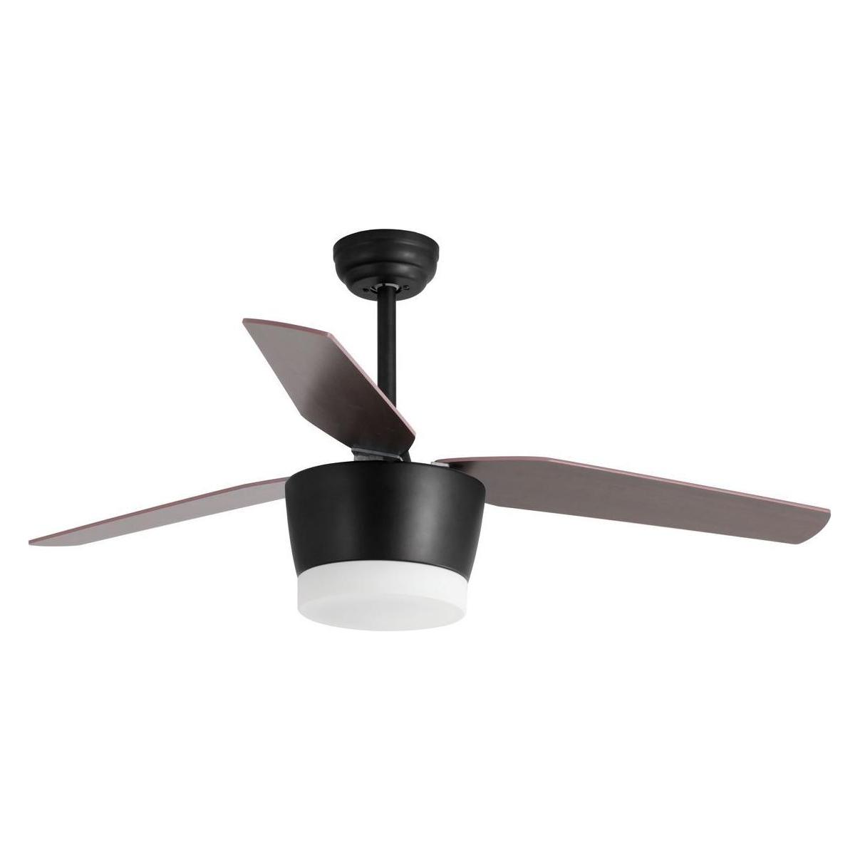 Nova Luce MONSOON LED Ventilator Schwarz 18W Warmweiss 38-51x132cm 5260251 (42702233)