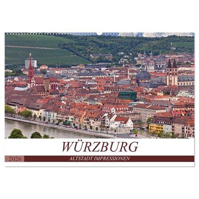 WÜRZBURG - ALTSTADT IMPRESSIONEN (Wandkalender 2026 DIN A2 quer), CALVENDO Monatskalender