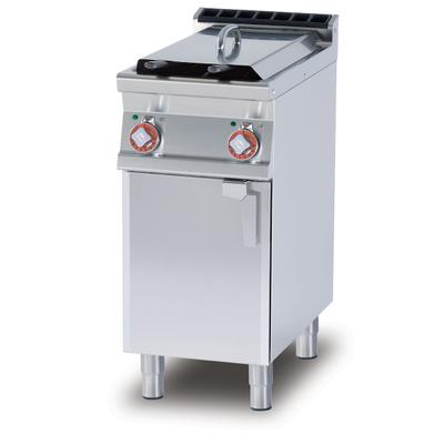 Redcook Elektrische Friteuse 2 Becken 8+8 LT. Struktur aus rostfreiem Stahl. Abmessungen 40x70,5 h 90 cm. Modell F2/8-74ET