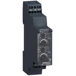 Schneider Electric RE17RLMUS Zeitrelais Taktgeber/Blinker, 0, 1 s-100 h, Relais 1W, 24 VDC/24-240VAC, Federzug