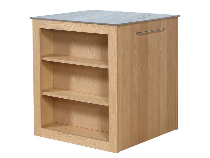 Kücheninsel 83 cm Keramik 83 x 91 x 80cm Holz