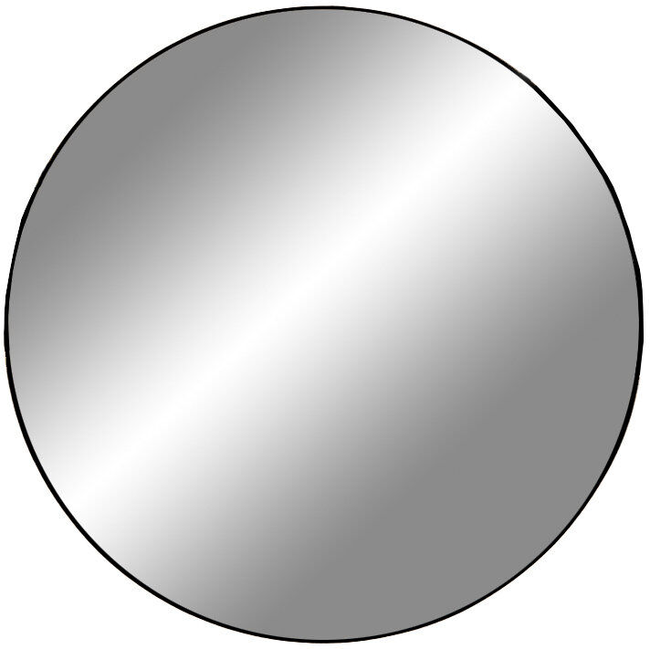 Ebern Designs Laetitia Flat Mirror Black 100cm H x 100cm W