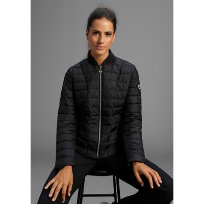 Steppjacke KANGAROOS, Damen, Gr. 34, schwarz, Obermaterial: 100% Polyester. Futter: 100% Polyester. Wattierung: 100% Polyester, kontrastfarbene Details, unifarben, figurbetont hüftlang, Jacken Steppjacke, Übergangsjacke, figurbetonter Schnitt,...