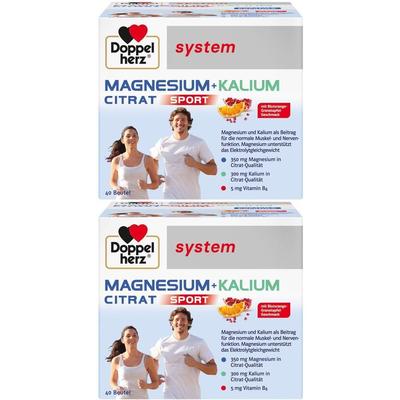 Doppelherz Magnesium+Kalium Citrat system Granulat 2x 2x40 St