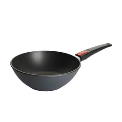 WOLL Guss-Wok- und Rührpfanne  Diamond Lite , schwarz , Aluminium-Guss , Maße (cm): H: 9  Ø: 26