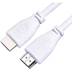 Raspberry Pi® CPRP020-W HDMI-Kabel Raspberry Pi® [1x HDMI-Stecker - 1x HDMI-Stecker] 2.00 m Weiß SC0723