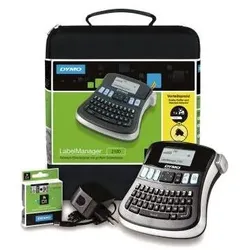 Dymo LabelManager 210D Etikettendrucker bis 12mm Etiketten 180dpi mit Tastatur mit QWERTZ Tastatur, Beschriftungsgerät