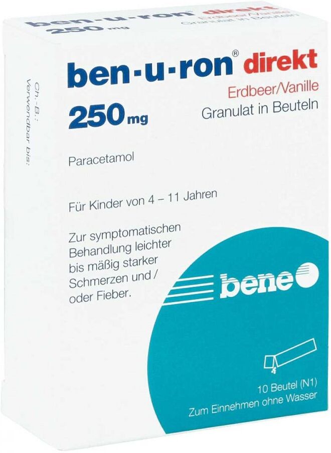Ben-u-ron direkt Erdbeer/Vanille 250mg