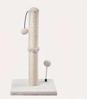 Inspire Essentials TallGuard Sisal Cat Scratching Post For Indoor Cats beige m
