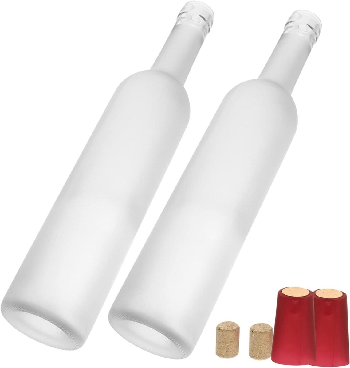Wit Glazen Bewaarfles voor Decoratie en Ambachtelijk Knutselen - 500ml