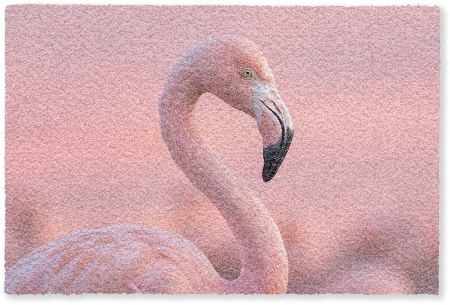 MuchoWow Droogloopmat Flamingo Portret - Roze - 90 x 60 cm