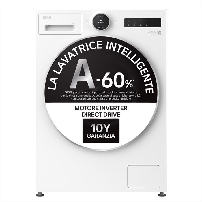 LG Lavatrice Ai Dd F4x9009twce 9 Kg Classe A-ivory White