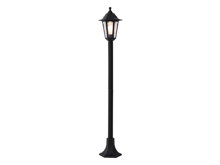 Borne d'extérieur classique noire 122cm IP44 - New Haven Hammered