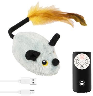 Uplift Picks Rechargeable Interactive Cat Mouse Toy With LED Glow And Remote Control 04