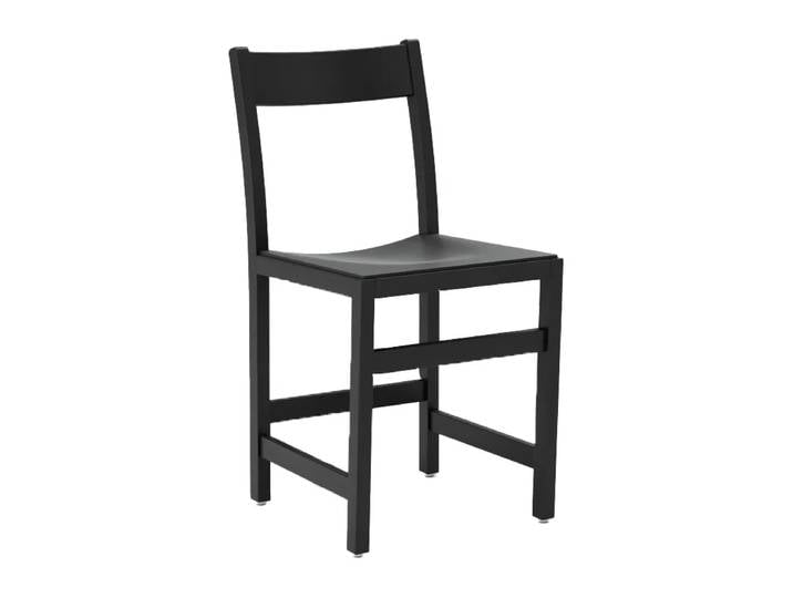 Massproductions Chaise Waiter Hêtre teinté noir