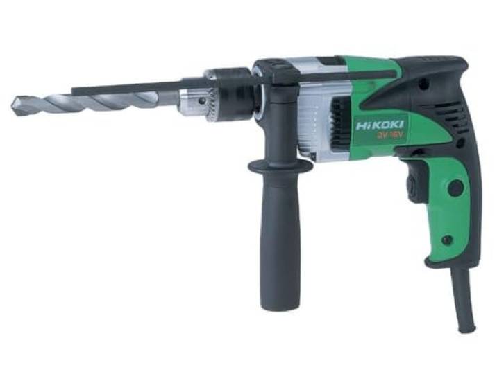 HIKOKI 51212006 - Perceuse à percussion électrique 590W Mandrin 13mm 2900rpm 46400imp avec butée de profondeur et boîtier DV16VZ Noir