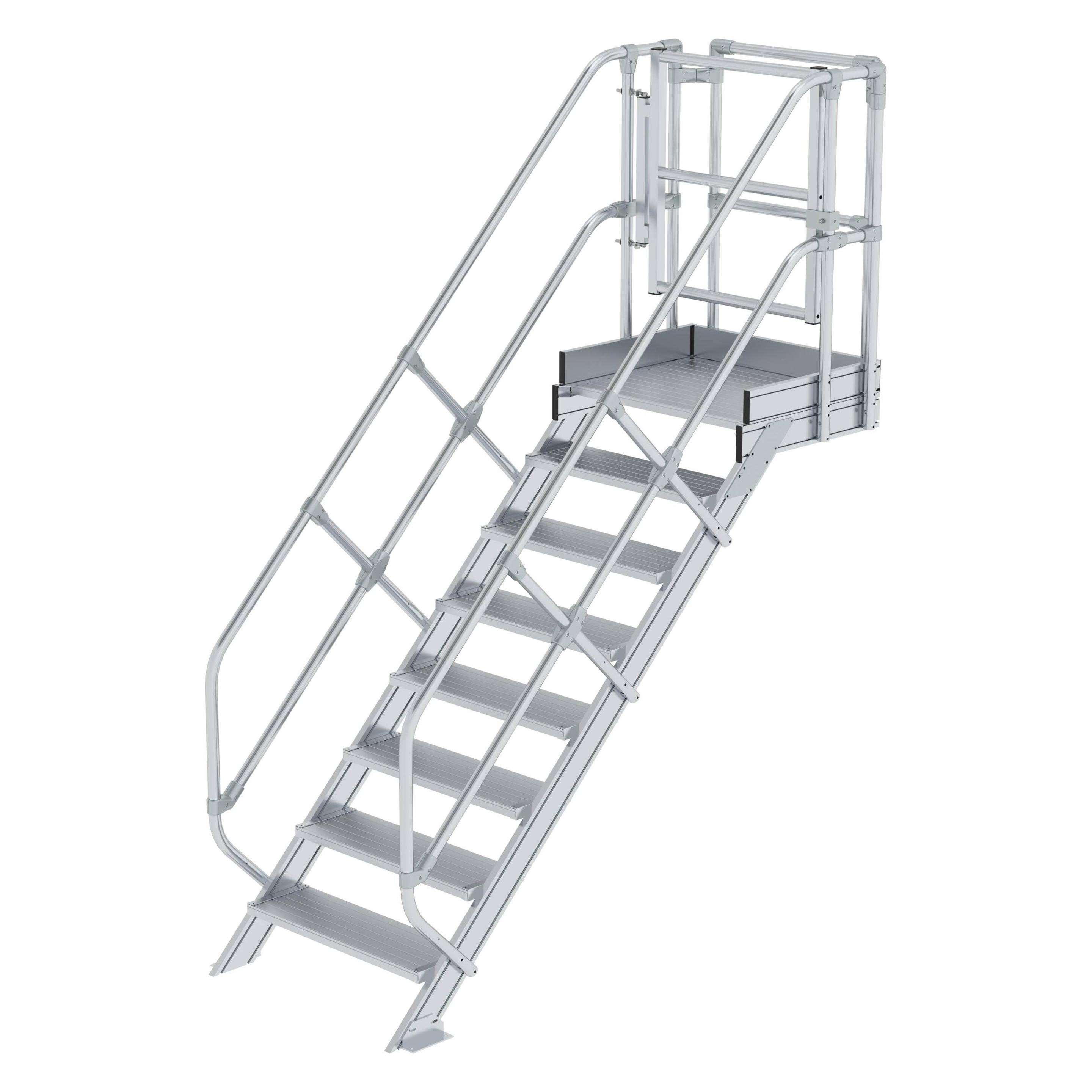 Munk Treppen-Modul Aluminium geriffelt 8 Stufen (Gerüst, 167 cm) (632308)
