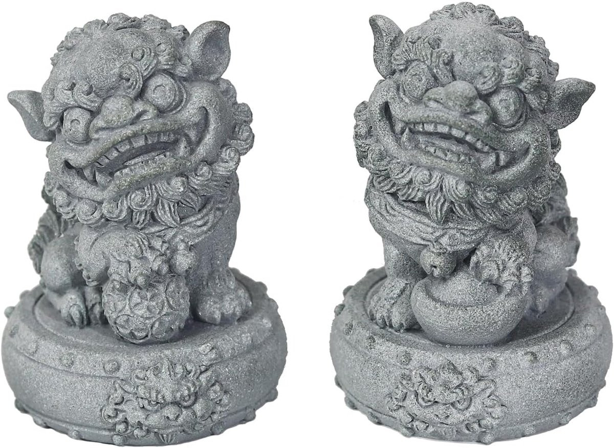 Paar Chinese Bewaker Leeuwen Foo Hondenbeelden voor Feng Shui en Decoratie