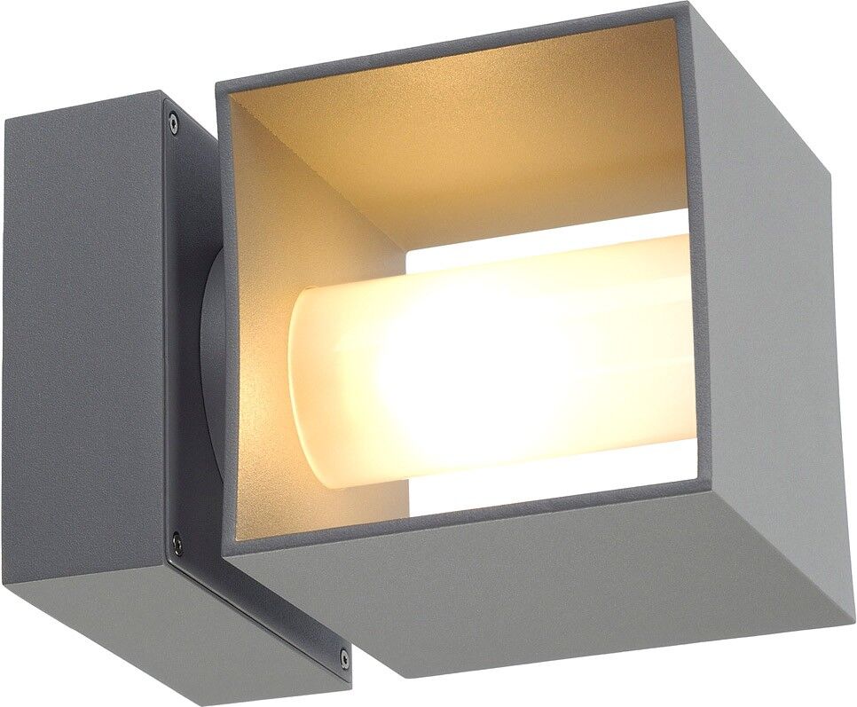 Slv Square Turn, Qt14, Outdoor Wandleuchte, Silbergrau, Max. 42w, Ip44 - Stand-, Wand- Und Deckenleuchten (Outdoor)