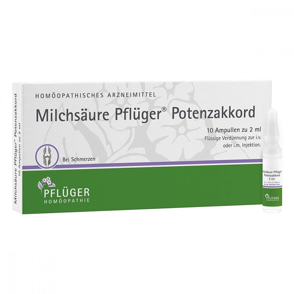 Homöopathisches Laboratorium Alexander Pflüger Gmb Milchsäure Pflüger Potenzakkord iniecto -lsg.amp. 12777225