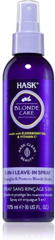 HASK Blonde Care 5-in-1 Leave-In Spray spray sans rinçage pour cheveux blonds 175 ml