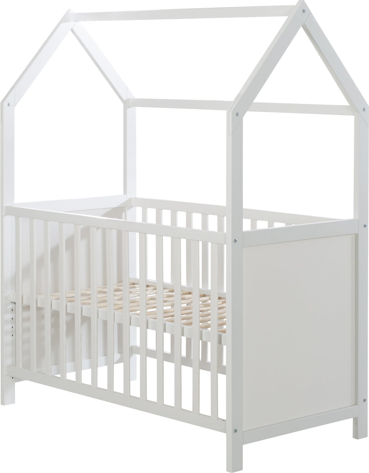 Roba Huisbed Wit, Baby- en Bijzetbed met Huisvorm, B/D: 120 x 60 cm