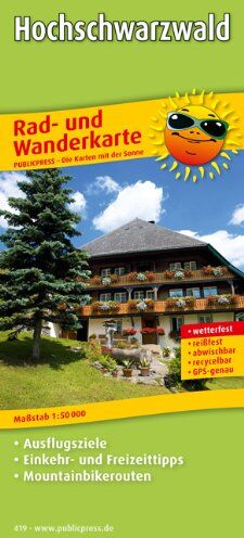 Publicpress - Rad- und Wanderkarte Hochschwarzwald: mit Ausflugszielen, Einkehr- & Freizeittipps, Mountainbikerouten, wetterfest, reissfest, abwischbar, GPS-genau. ... wetterfest, reissfest, abwischbar, GPS-genau - Preis vom 09.10.2026 07:28:09 h