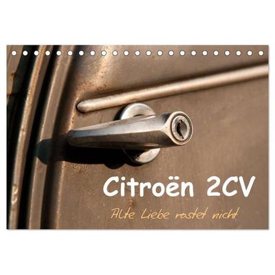 Citroën 2CV Alte Liebe rostet nicht (Tischkalender 2027 DIN A5 quer), CALVENDO Monatskalender