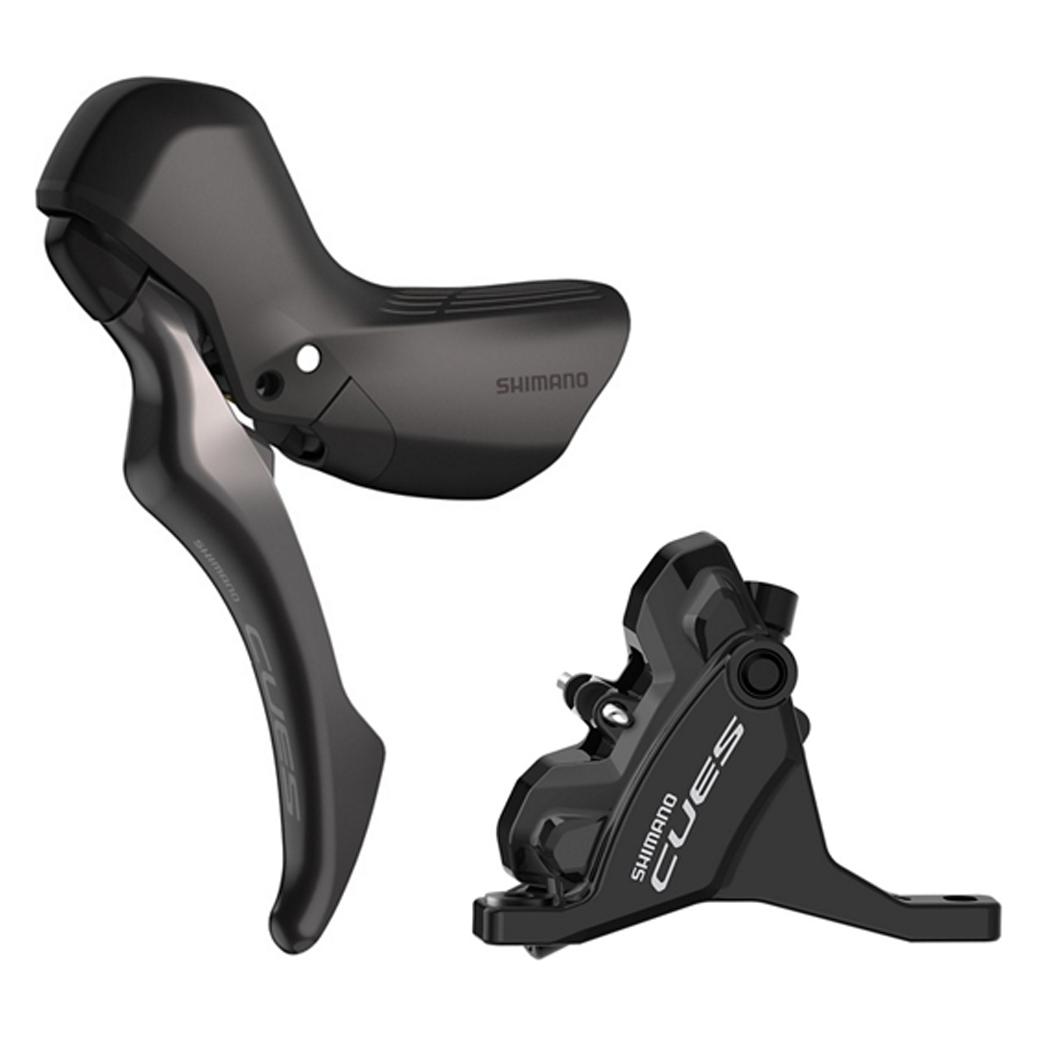 Shimano Scheibenbremsen-Set CUES BR-U6030 mit ST-U6030 (Vorderradbremse, Bremsset, 2) (IU60302DLF6RC100)