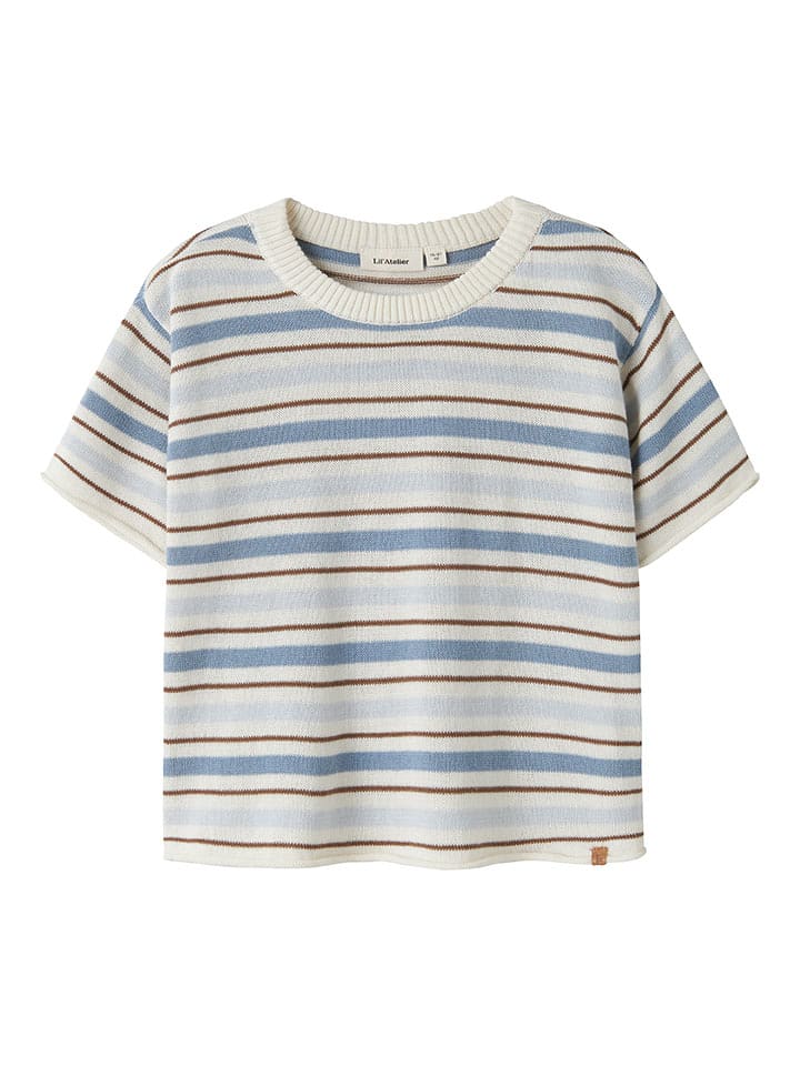 Lil Atelier Shirt "Hito" in Blau/ Braun - 110