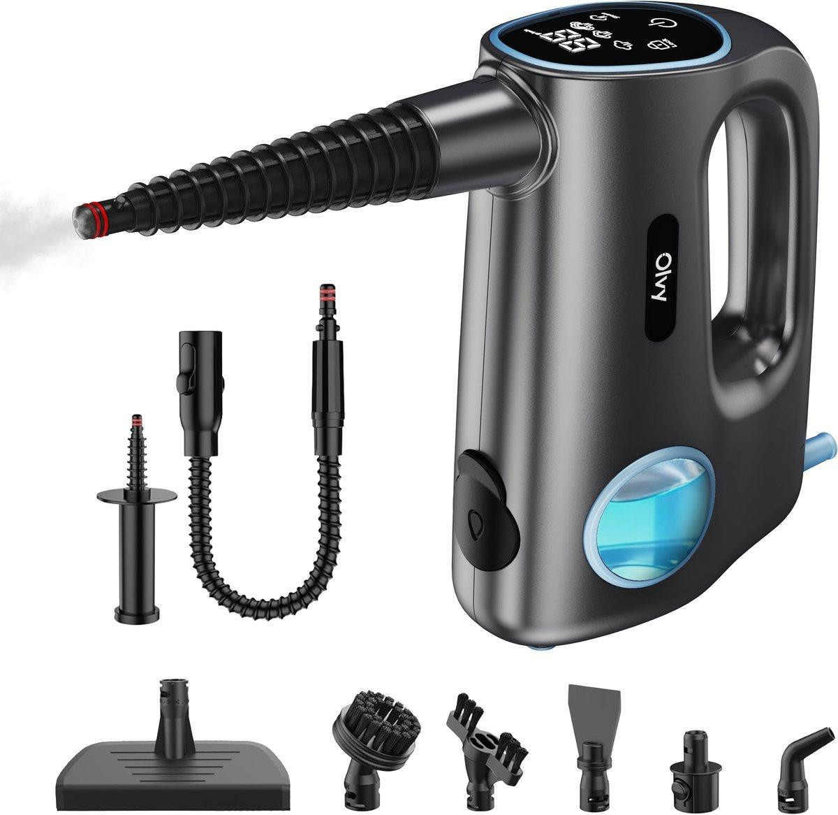 Olvy 12-in-1 Handstoomreiniger met touchscreen voor badkamer, keuken, bank en meubels