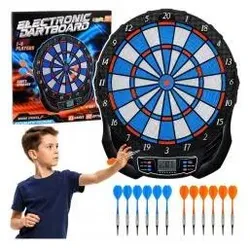 Lean Toys Gra Zręcznościowa Elektroniczna Tarcza Dart LCD 25 Gier 176 Wariantów