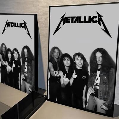 Uplifted Finds Metallica Classics Band Poster   Heavy Metal Music Icon Wall Sticker For Living Room & Bar 4 30 X 40 Cm No Frame