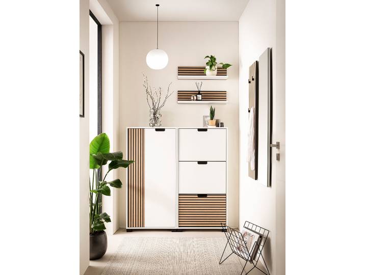 Commode Ryker 124cm Blanc/Blanc