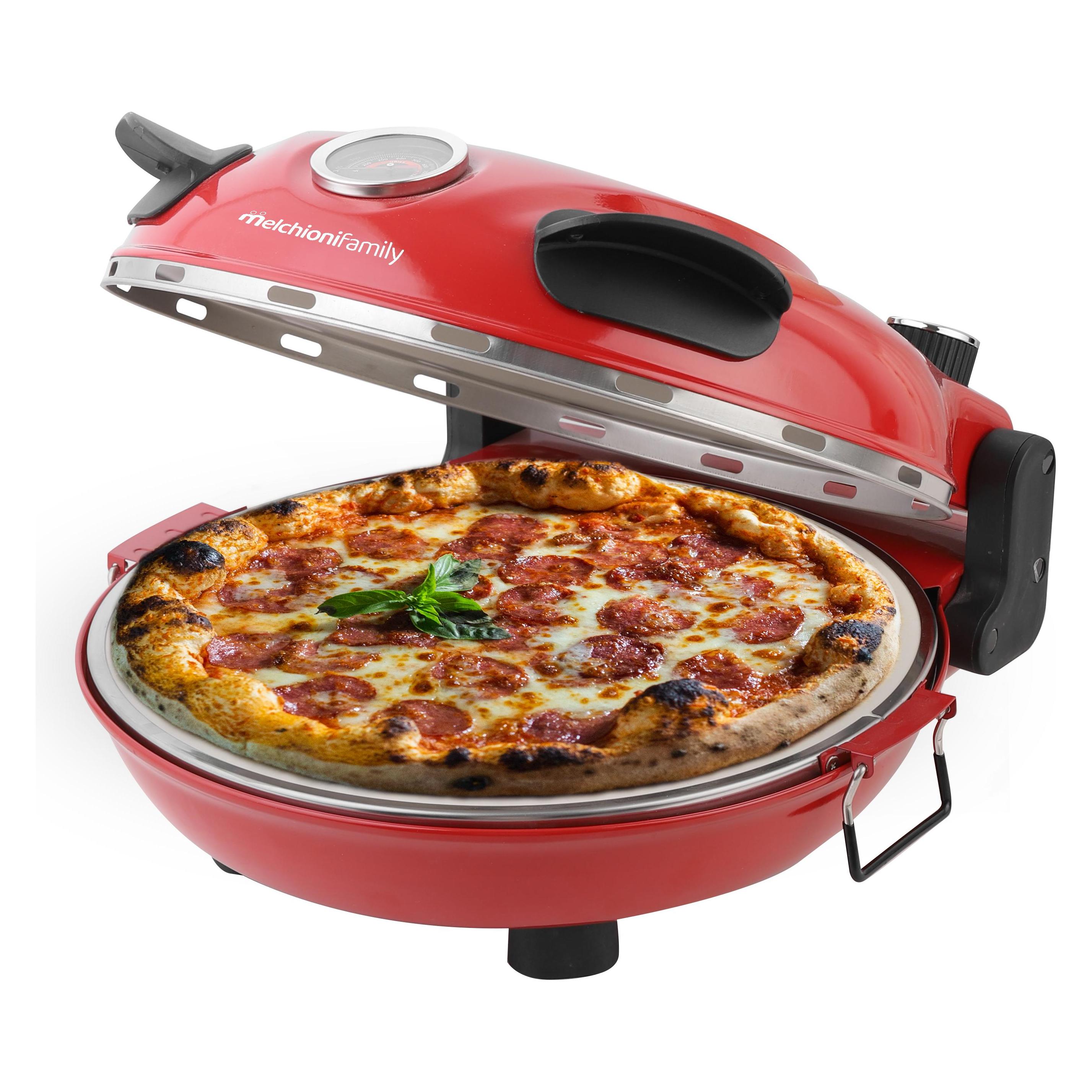 Melchioni - BELLANAPOLI PLUS - Pizzabackofen mit Thermometer und doppelter Heizung (118380029)