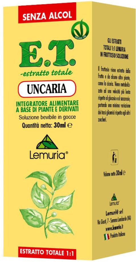 LEMURIA srl UNCARIA GTT 30ML LEMURIA