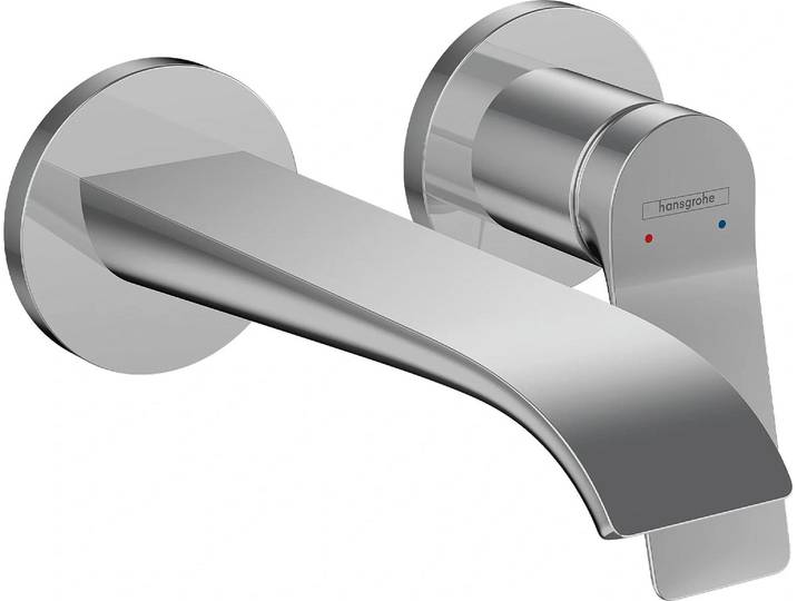 hansgrohe Vivenis\, mitigeur monocommande pour lavabo\, encastré pour montage mural\, bec 19\,2 cm\, chrome\, 1 pièce.