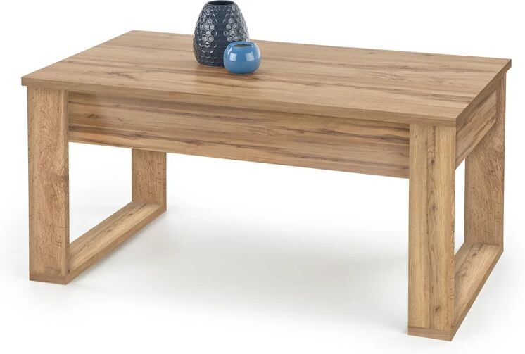 garneroarredamenti Tavolino da salotto con cassetti moderno 110x60cm rovere Ivo