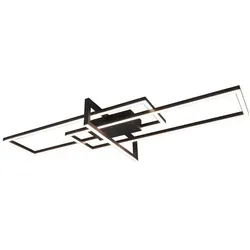 Trio LED-Deckenleuchte Salinas Alu, Eisen, Stahl & Metall Schwarz