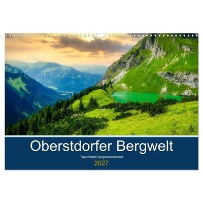 Oberstdorfer Bergwelt (Wandkalender 2027 DIN A3 quer), CALVENDO Monatskalender