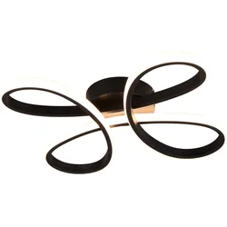 Deckenleuchte FLY LED (BHT 40x7,50x40 cm) - schwarz - BHT 40x7,50x40 cm