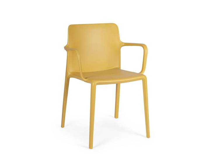 Set 6 chaises acier jaunes